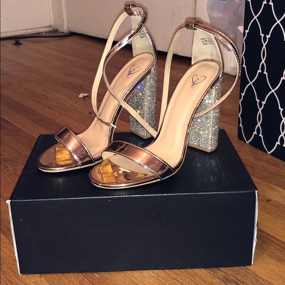 rose gold homecoming shoes